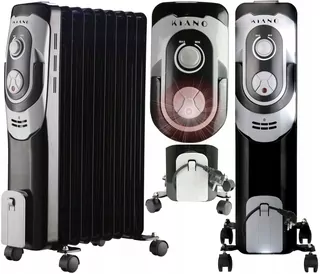 Olejový radiátor Kiano 2000 W, čierny